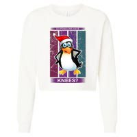 Do Penguins Have Knees Cropped Pullover Crew