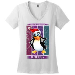 Do Penguins Have Knees Women's V-Neck T-Shirt