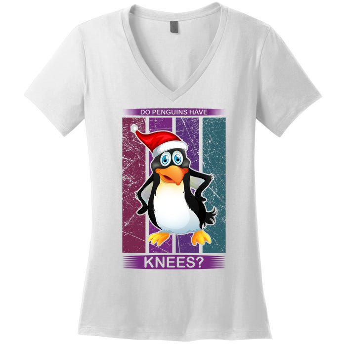 Do Penguins Have Knees Women's V-Neck T-Shirt