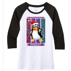 Do Penguins Have Knees Women's Tri-Blend 3/4-Sleeve Raglan Shirt