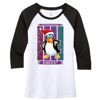 Do Penguins Have Knees Women's Tri-Blend 3/4-Sleeve Raglan Shirt