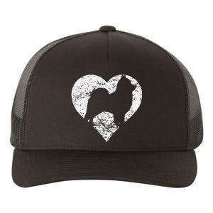 Distressed Pomeranian Heart Dog Owner Graphic Yupoong Adult 5-Panel Trucker Hat