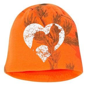 Distressed Pomeranian Heart Dog Owner Graphic Kati - Camo Knit Beanie