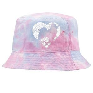 Distressed Pomeranian Heart Dog Owner Graphic Tie-Dyed Bucket Hat