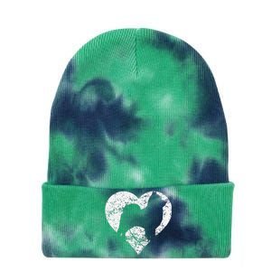 Distressed Pomeranian Heart Dog Owner Graphic Tie Dye 12in Knit Beanie