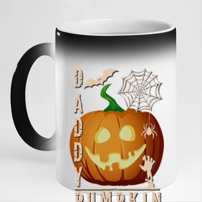 Daddy Pumpkin Halloween Cute Gift 11oz Black Color Changing Mug