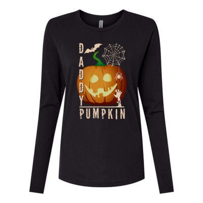 Daddy Pumpkin Halloween Cute Gift Womens Cotton Relaxed Long Sleeve T-Shirt