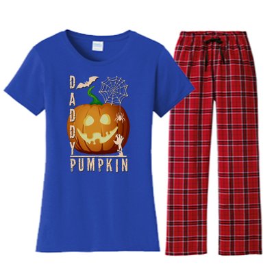 Daddy Pumpkin Halloween Cute Gift Women's Flannel Pajama Set