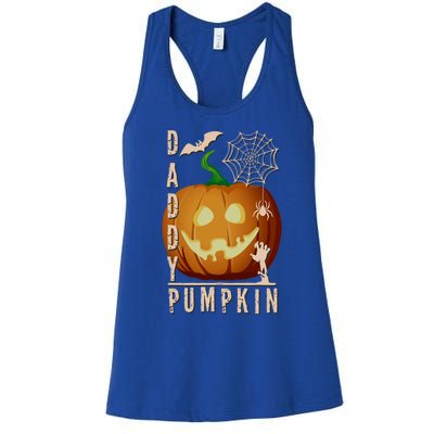 Daddy Pumpkin Halloween Cute Gift Women's Racerback Tank