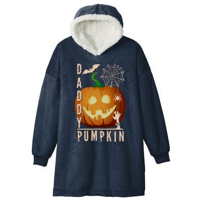 Daddy Pumpkin Halloween Cute Gift Hooded Wearable Blanket