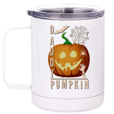 Daddy Pumpkin Halloween Cute Gift 12 oz Stainless Steel Tumbler Cup