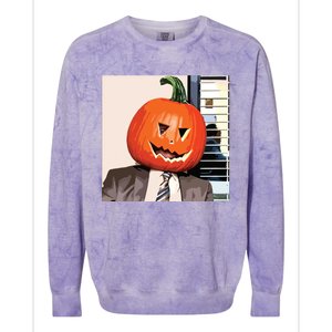 Dwight Pumpkin Head Colorblast Crewneck Sweatshirt