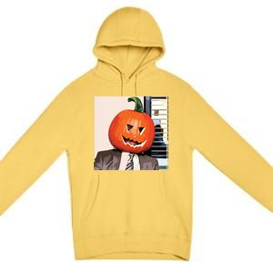 Dwight Pumpkin Head Premium Pullover Hoodie