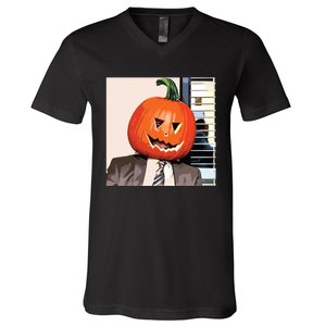 Dwight Pumpkin Head V-Neck T-Shirt