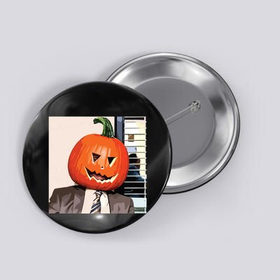 Dwight Pumpkin Head Button