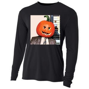 Dwight Pumpkin Head Cooling Performance Long Sleeve Crew