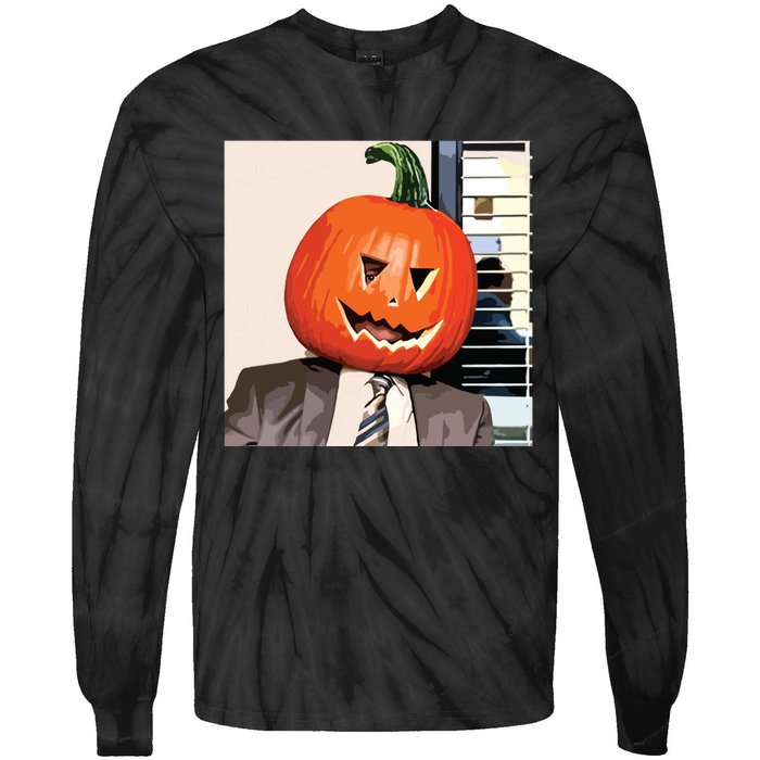 Dwight Pumpkin Head Tie-Dye Long Sleeve Shirt