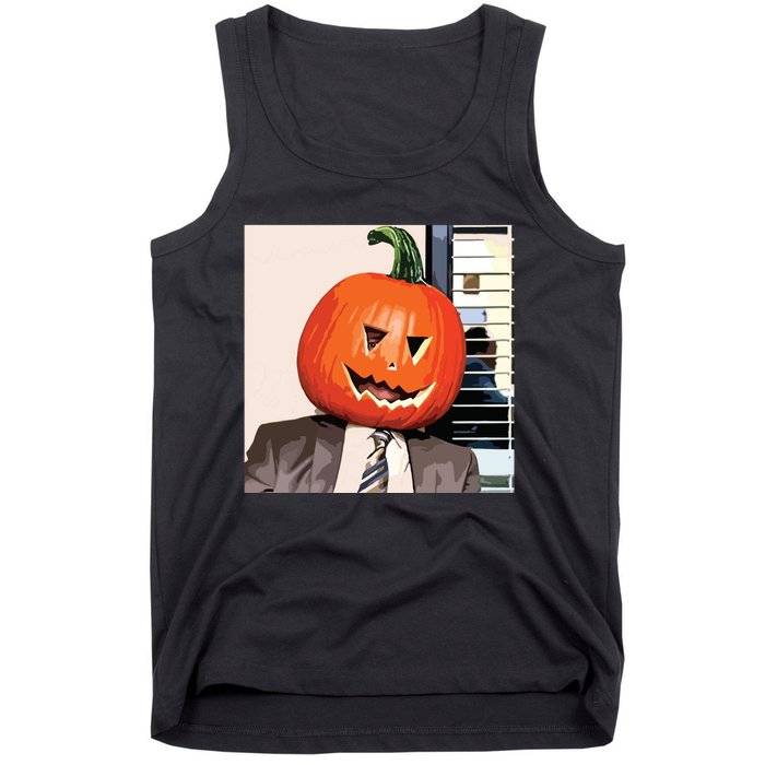 Dwight Pumpkin Head Tank Top