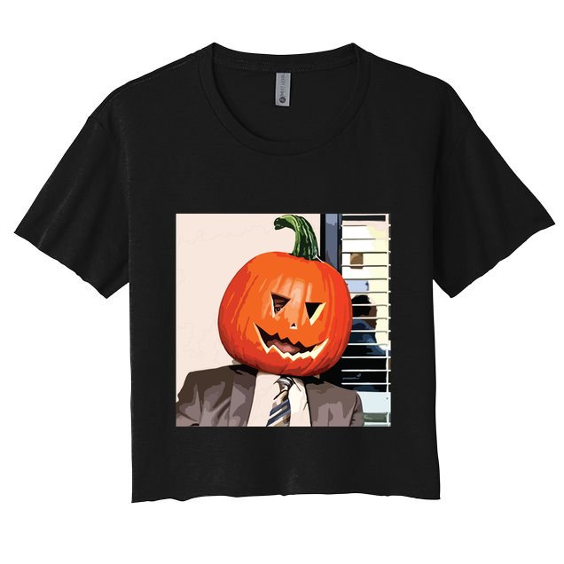 Dwight Pumpkin Head Crop Top