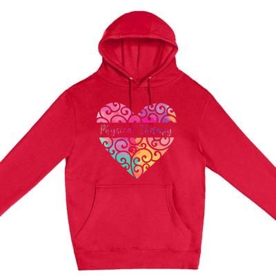 DPT PTA Heart Valentines Day Gift Love Physical Therapy Premium Pullover Hoodie