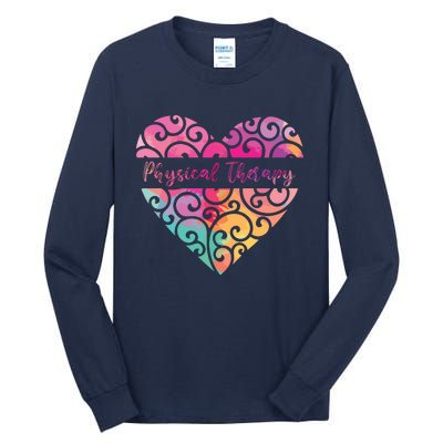 DPT PTA Heart Valentines Day Gift Love Physical Therapy Tall Long Sleeve T-Shirt