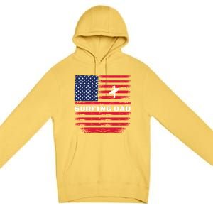 Daddy Protector Hero Fathers Day Camo American Flag Surfing Meaningful Gift Premium Pullover Hoodie