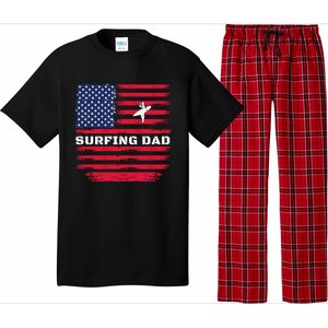 Daddy Protector Hero Fathers Day Camo American Flag Surfing Meaningful Gift Pajama Set