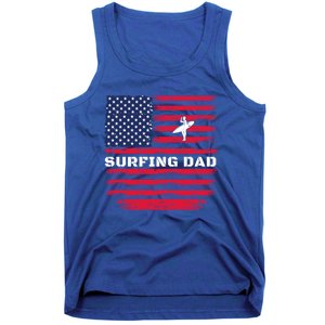 Daddy Protector Hero Fathers Day Camo American Flag Surfing Meaningful Gift Tank Top