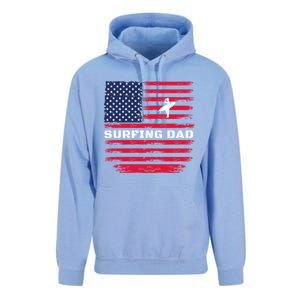 Daddy Protector Hero Fathers Day Camo American Flag Surfing Meaningful Gift Unisex Surf Hoodie