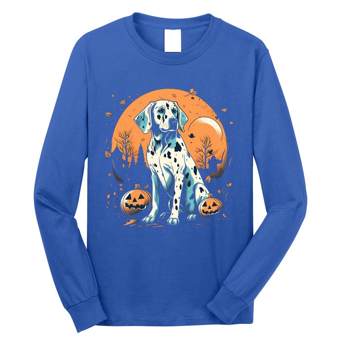 Dalmatian Pumpkin Halloween Costume Dog Puppy Gift Long Sleeve Shirt