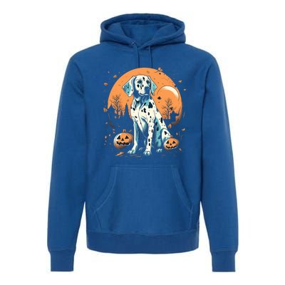 Dalmatian Pumpkin Halloween Costume Dog Puppy Gift Premium Hoodie