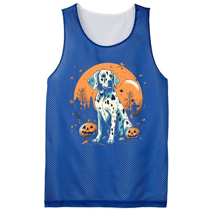 Dalmatian Pumpkin Halloween Costume Dog Puppy Gift Mesh Reversible Basketball Jersey Tank