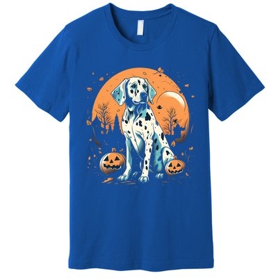 Dalmatian Pumpkin Halloween Costume Dog Puppy Gift Premium T-Shirt