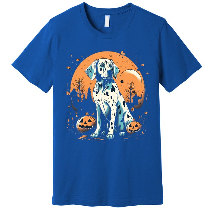 Dalmatian Pumpkin Halloween Costume Dog Puppy Gift Premium T-Shirt