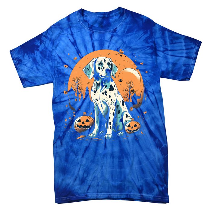 Dalmatian Pumpkin Halloween Costume Dog Puppy Gift Tie-Dye T-Shirt