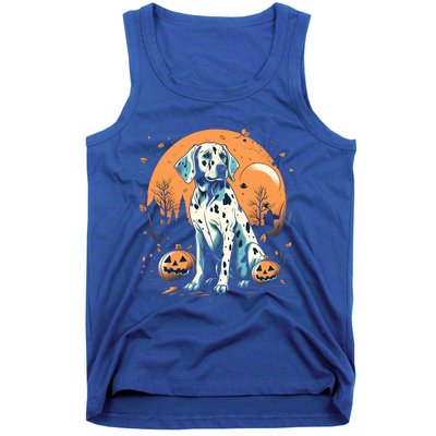 Dalmatian Pumpkin Halloween Costume Dog Puppy Gift Tank Top