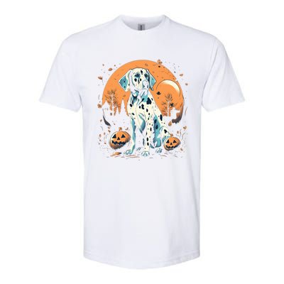 Dalmatian Pumpkin Halloween Costume Dog Puppy Gift Softstyle CVC T-Shirt