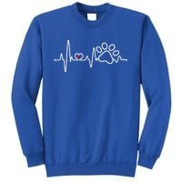 Dog Paw Heartbeat Clothing Cool Gift Dog Paw Gift Sweatshirt