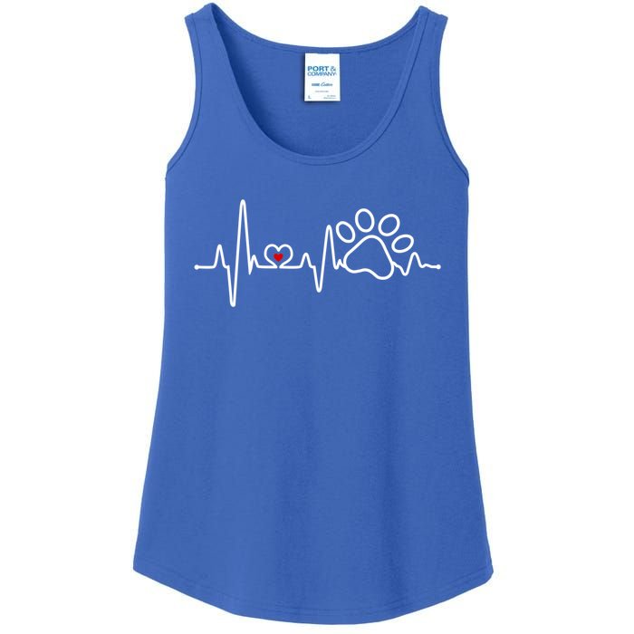 Dog Paw Heartbeat Clothing Cool Gift Dog Paw Gift Ladies Essential Tank