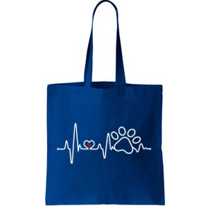 Dog Paw Heartbeat Clothing Cool Gift Dog Paw Gift Tote Bag