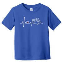 Dog Paw Heartbeat Clothing Cool Gift Dog Paw Gift Toddler T-Shirt