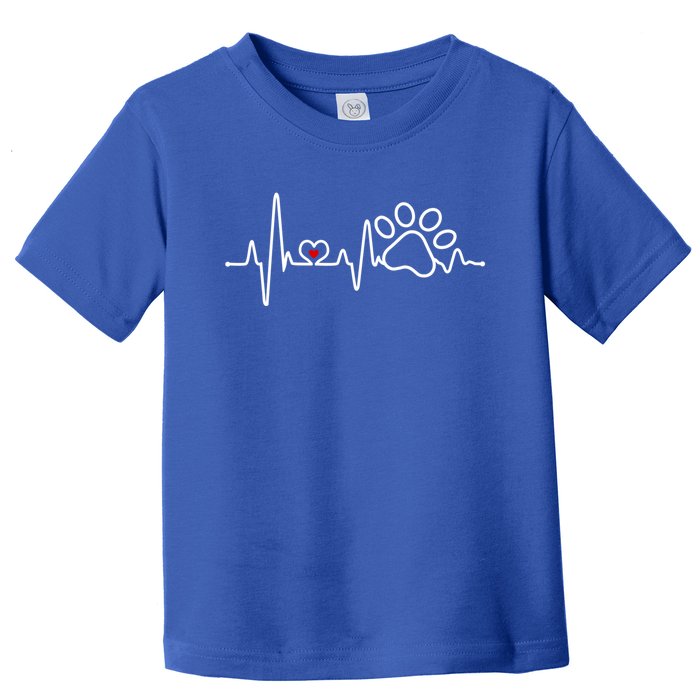 Dog Paw Heartbeat Clothing Cool Gift Dog Paw Gift Toddler T-Shirt