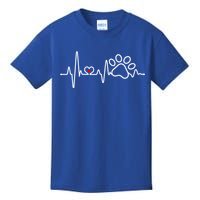 Dog Paw Heartbeat Clothing Cool Gift Dog Paw Gift Kids T-Shirt