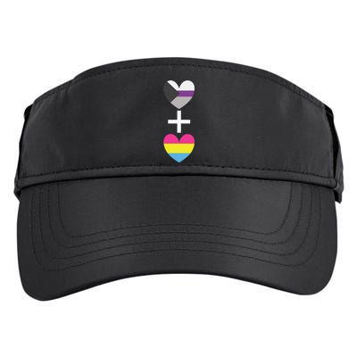 Demisexual + Pansexual Heart Panromantic Demipansexual Adult Drive Performance Visor