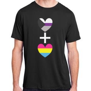 Demisexual + Pansexual Heart Panromantic Demipansexual Adult ChromaSoft Performance T-Shirt