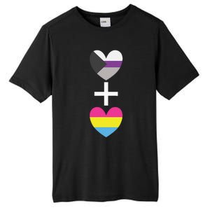 Demisexual + Pansexual Heart Panromantic Demipansexual Tall Fusion ChromaSoft Performance T-Shirt