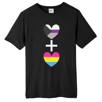 Demisexual + Pansexual Heart Panromantic Demipansexual Tall Fusion ChromaSoft Performance T-Shirt