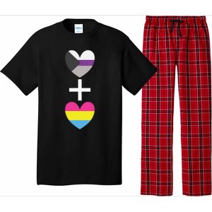 Demisexual + Pansexual Heart Panromantic Demipansexual Pajama Set