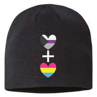 Demisexual + Pansexual Heart Panromantic Demipansexual Sustainable Beanie