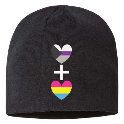 Demisexual + Pansexual Heart Panromantic Demipansexual Sustainable Beanie